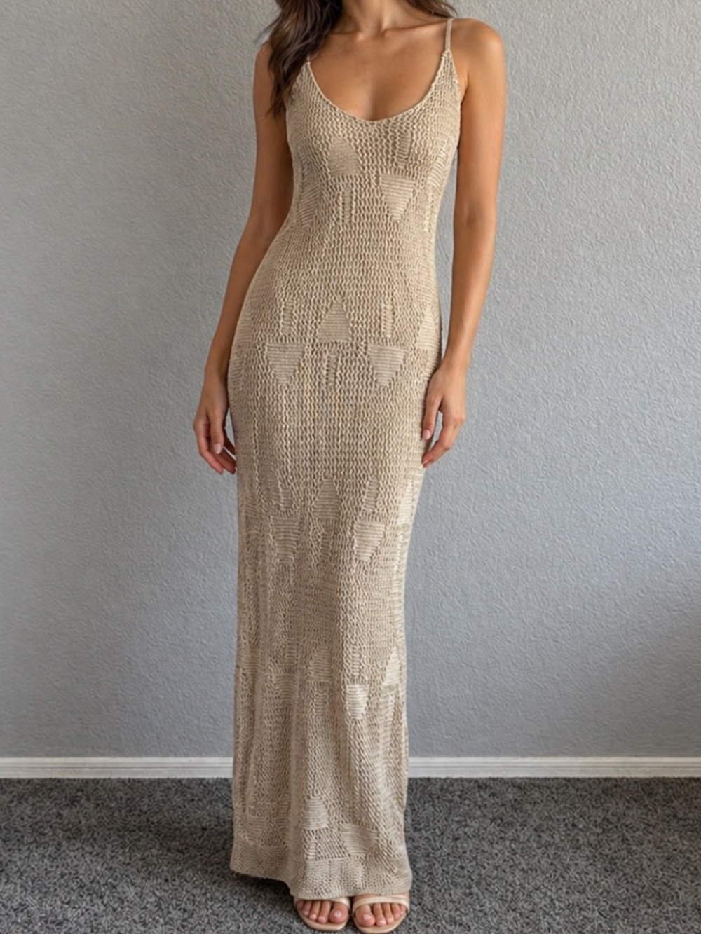 Tan Maxi Dress from Fashion on Earth large